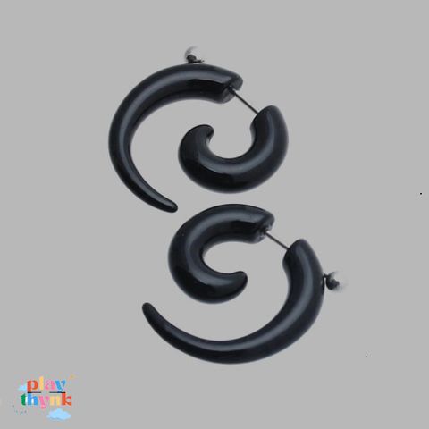 Khuyên Tai Xoắn Ốc Punk Cá Tính - Bộ Đôi Trang Sức Thời Trang Nam Nữ - Chất Liệu Thép Không Gỉ 316L