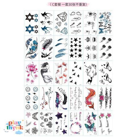 Bộ Sưu Tập 30 Hình Xăm Tatoo Ngẫu Nhiên An Toàn, Dễ Dùng - Phụ Kiện Thời Trang Gudetama Cho Fan Hâm Mộ