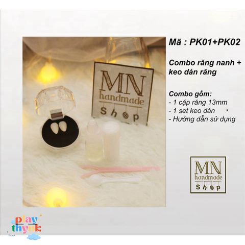Răng Nanh Giả 13mm - Keo Dán Răng Khểnh Chất Liệu Nhựa Tự Nhiên - Sản Phẩm Cosplay Từ Shop Bansigudetama