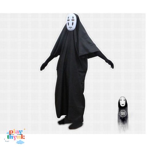 Bộ Trang Phục Cosplay Vô Diện - Quần Áo, Găng Tay và Mặt Nạ Anime, Thời Trang Độc Đáo Dành Cho Fan ซีรีส์.