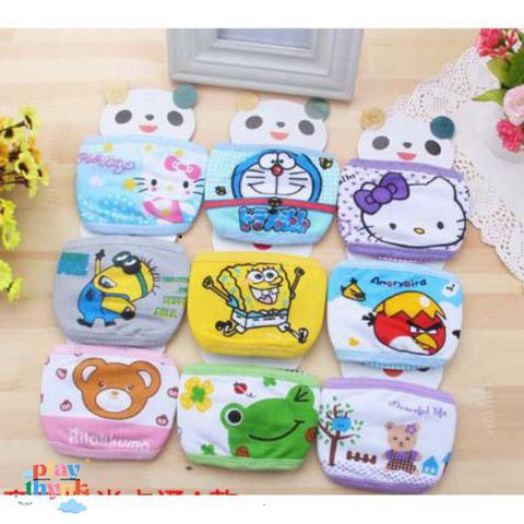 Khẩu Trang Vải 4 Lớp Họa Tiết Hoạt Hình Dễ Thương Cho Trẻ Em - Bảo Vệ Sức Khỏe và Thoải Mái Ngày Hè