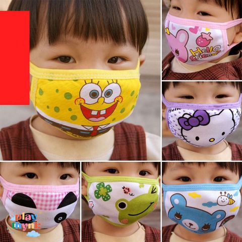 Khẩu Trang Vải 4 Lớp Họa Tiết Hoạt Hình Dễ Thương Cho Trẻ Em - Bảo Vệ Sức Khỏe và Thoải Mái Ngày Hè