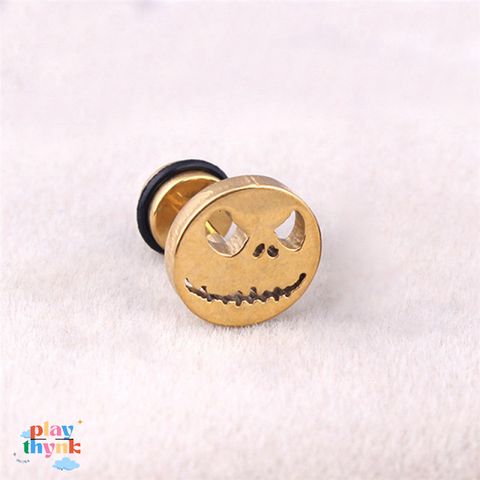 Khuyên tai bí ngô ma quái - Phụ kiện thời trang vàng/ bạc/ đen từ Gudetama - Quà tặng độc đáo cho tín đồ Halloween
