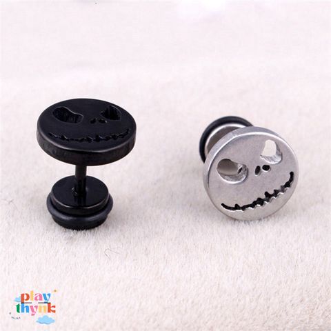 Khuyên tai bí ngô ma quái - Phụ kiện thời trang vàng/ bạc/ đen từ Gudetama - Quà tặng độc đáo cho tín đồ Halloween