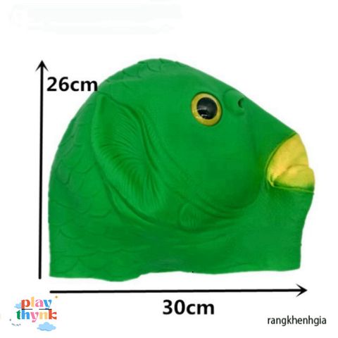 Mặt Nạ Cá Xanh Ngộ Nghĩnh - Phụ Kiện Cosplay Kinh Dị Cho Tiệc Halloween, Lễ Hội Độc Đáo Dành Cho Người Lớn