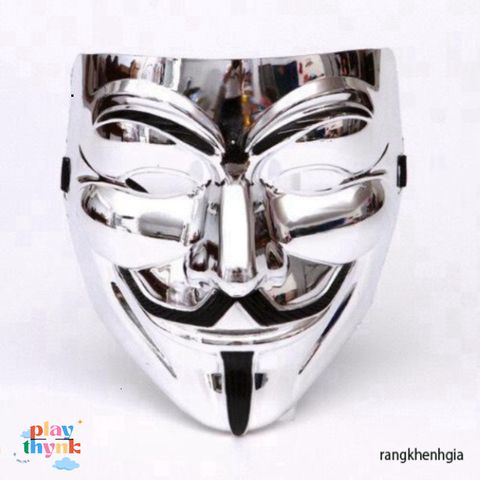 Mặt Nạ Hacker Anonymous Đủ Màu Sắc - Phụ Kiện Hóa Trang Halloween Cá Tính, Độc Đáo, Thú Vị 20x15cm