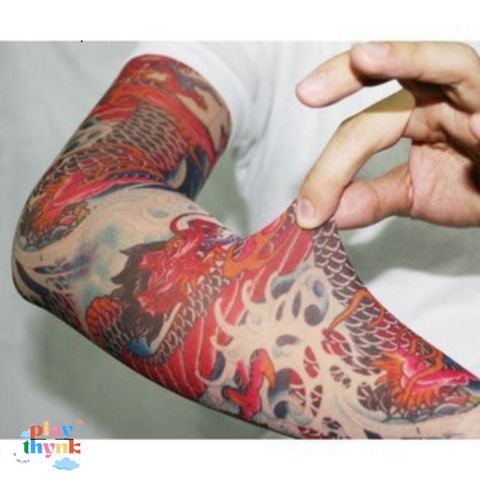 Găng tay xăm nghệ thuật độc đáo - Bộ 2 chiếc chống nắng chất lượng cao từ Bansigudetama - Phụ kiện phượt phong cách
