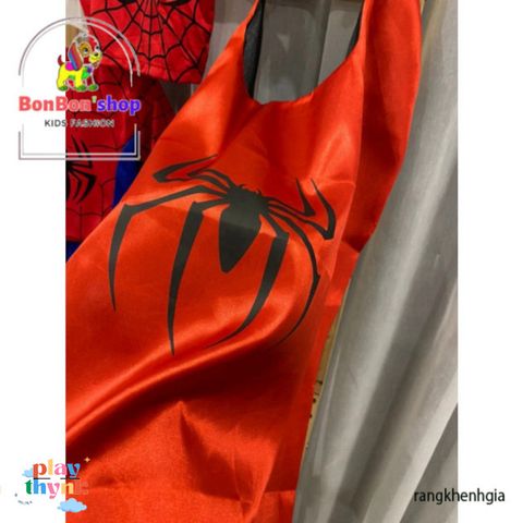 Bộ Đồ Siêu Nhân Nhện Dài Tay với Tà Bay – Trang Phục Hóa Trang Trẻ Em Từ 10kg Đến 30kg, Quà Tặng Sinh Nhật Thú Vị