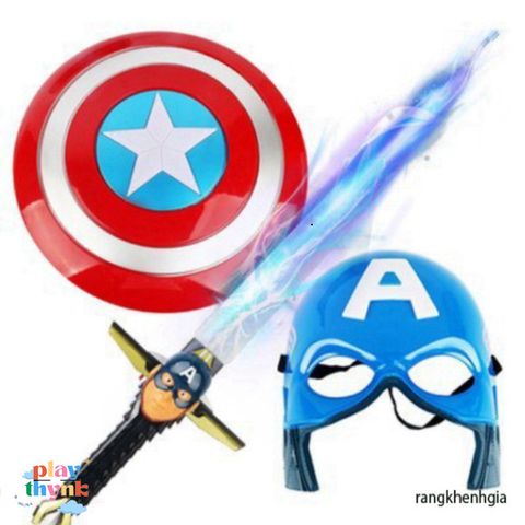Bộ trang phục hóa trang Đội trưởng Mỹ Captain America cho bé - Siêu anh hùng Avengers, quà tặng lý tưởng cho Halloween và các dịp lễ hội
