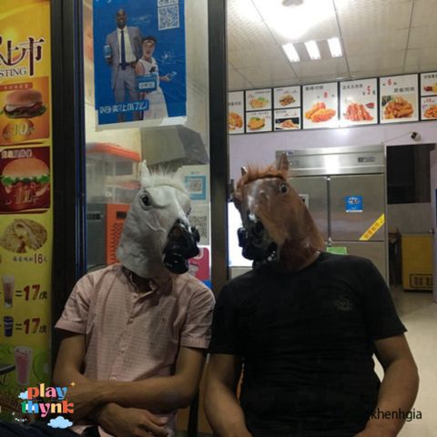 Mặt Nạ Ngựa Cosplay Halloween - Đạo Cụ Thời Trang Silicone Độc Đáo, Phụ Kiện Tiệc Hóa Trang Cho Người Lớn và Trẻ Em