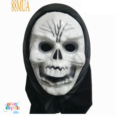 Mặt Nạ Halloween Scream US04052 - Hóa Trang Đen Trắng Cho Lễ Hội, Thể Hiện Phong Cách Sát Nhân Giấu Mặt