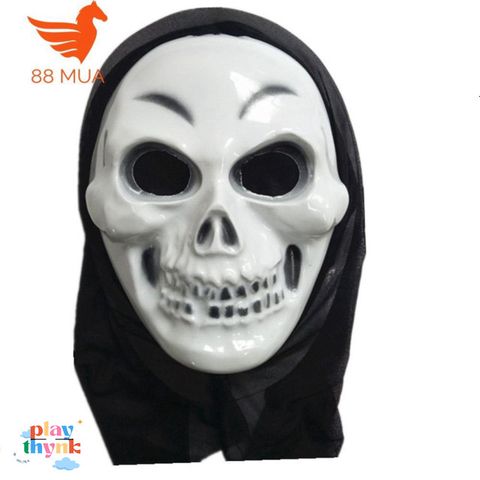 Mặt Nạ Halloween Scream US04052 - Hóa Trang Đen Trắng Cho Lễ Hội, Thể Hiện Phong Cách Sát Nhân Giấu Mặt