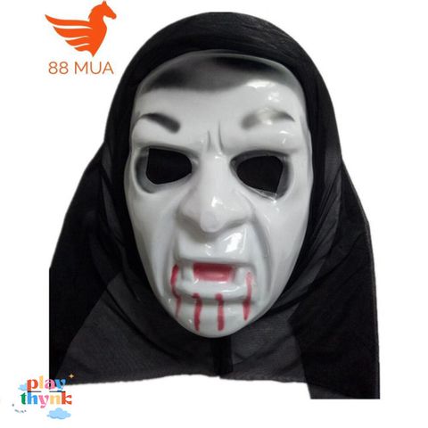 Mặt Nạ Halloween Scream US04052 - Hóa Trang Đen Trắng Cho Lễ Hội, Thể Hiện Phong Cách Sát Nhân Giấu Mặt