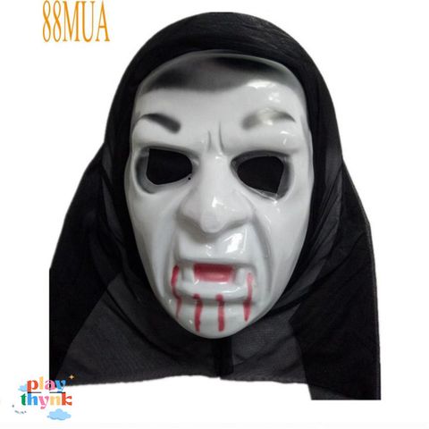 Mặt Nạ Halloween Scream US04052 - Hóa Trang Đen Trắng Cho Lễ Hội, Thể Hiện Phong Cách Sát Nhân Giấu Mặt