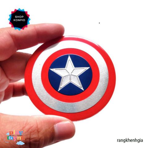 Bảng Nhãn Nhôm Hình Khiên Captain America - Phụ Kiện Văn Phòng Cho Fan Marvel, Nhiều Kích Thước, Dán Chắc Chắn