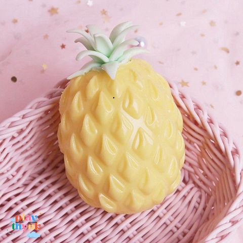 Quả Dứa Xoa Bóp Kawaii - Đồ Chơi Giải Tỏa Stress, Quà Tặng Hài Hước, Squeeze Toy Màu Sắc Tươi Sáng 11x8cm