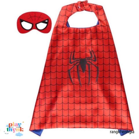 Áo Choàng Spider-Man Kèm Mặt Nạ - Bộ Hóa Trang Halloween Cho Trẻ Em 2-7 Tuổi, Trang Phục Siêu Anh Hùng Vui Chơi Đầy Sáng Tạo