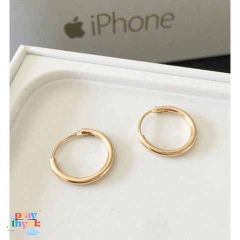 Khuyên tai tròn 1,5cm cho nam - Phong cách cá tính độc đáo từ shop Gudetama - Trang sức thời trang hoàn hảo cho tín đồ yêu thích!