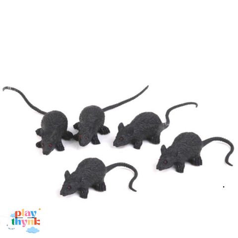 Set 10 Chuột Nhựa Trang Trí Halloween - Mô Hình Chuột Đen Xám Cao Cấp Dùng Trang Trí Nhà Cửa, Đồ Chơi Ma Quái