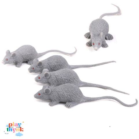 Set 10 Chuột Nhựa Trang Trí Halloween - Mô Hình Chuột Đen Xám Cao Cấp Dùng Trang Trí Nhà Cửa, Đồ Chơi Ma Quái