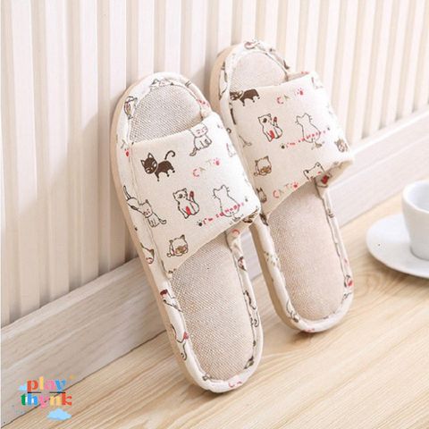 Dép Vải Đi Trong Nhà Hoa Hồng DV.02 - Phong Cách Hàn Quốc Độc Đáo, Êm Ái, Chống Trơn Trượt, Nhiều Kích Cỡ Cho Nam Nữ