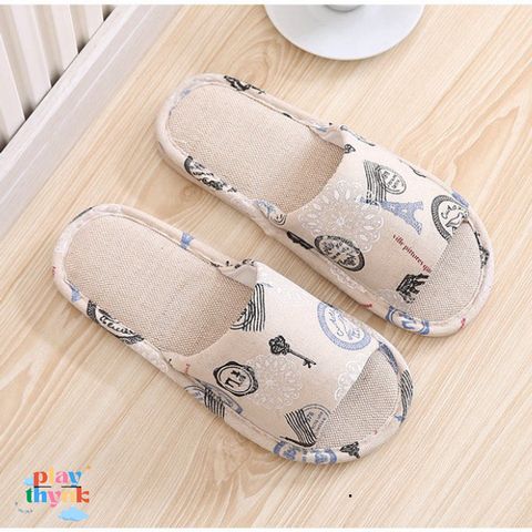Dép Vải Đi Trong Nhà Hoa Hồng DV.02 - Phong Cách Hàn Quốc Độc Đáo, Êm Ái, Chống Trơn Trượt, Nhiều Kích Cỡ Cho Nam Nữ