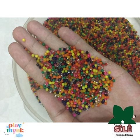 Hạt Thủy Tinh Nở - Nguyên Liệu Trồng Cây và Làm Slime Độc Đáo - Gói 100 Viên giá 4k9