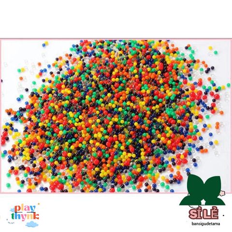 Hạt Thủy Tinh Nở - Nguyên Liệu Trồng Cây và Làm Slime Độc Đáo - Gói 100 Viên giá 4k9