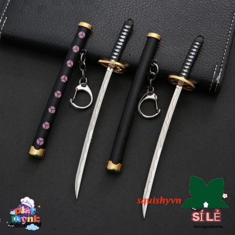 Móc Khóa Kim Loại Katana Zoro One Piece - Mô Hình Kiếm Nhật An Toàn, Quà Tặng Thú Vị cho Fan Anime