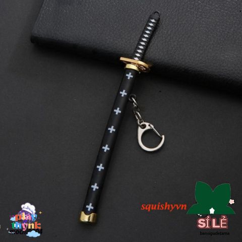 Móc Khóa Kim Loại Katana Zoro One Piece - Mô Hình Kiếm Nhật An Toàn, Quà Tặng Thú Vị cho Fan Anime