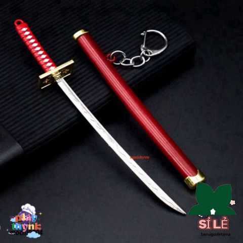 Móc Khóa Kim Loại Katana Zoro One Piece - Mô Hình Kiếm Nhật An Toàn, Quà Tặng Thú Vị cho Fan Anime
