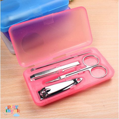 Bộ dụng cụ chăm sóc móng 4 món tiện lợi - Hộp gọn nhẹ 10x5x2cm, quà tặng hoàn hảo cho tín đồ làm đẹp từ shop gudetama!