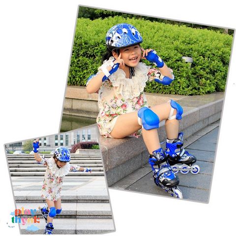 Giày Patin Trẻ Em Longfeng 906 với Bánh Phát Sáng và Bộ Bảo Hộ An Toàn - Giày Trượt Thể Thao cho Bé Yêu, Phù Hợp cho Tất Cả Lứa Tuổi