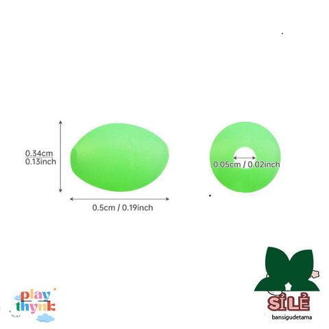 Bộ 100 Viên Cườm Phát Quang Hình Oval - Hạt Câu Cá Lý Tưởng Cho Câu Đêm, Kích Thước 5x8mm, Dụ Cá Hiệu Quả