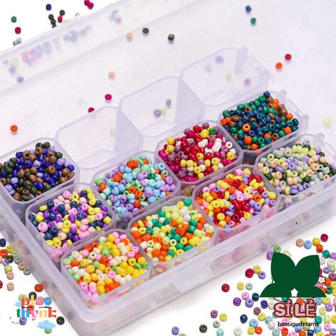Hạt Thủy Tinh 2mm St. Kunkka - 1000 Chiếc Màu Sắc Đa Dạng Trang Sức DIY - Nguyên Liệu Làm Trang Sức Tự Tạo