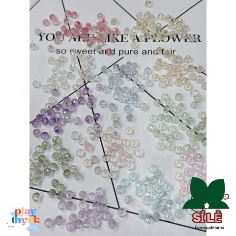 Hạt Bánh Cam Thủy Tinh 6mm Nhiều Màu - Phụ Kiện Trang Sức DIY Vòng Tay, Dây Chuyền, Cài Tóc Sang Trọng