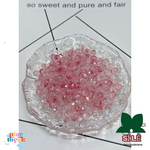 Hạt Bánh Cam Thủy Tinh 6mm Nhiều Màu - Phụ Kiện Trang Sức DIY Vòng Tay, Dây Chuyền, Cài Tóc Sang Trọng