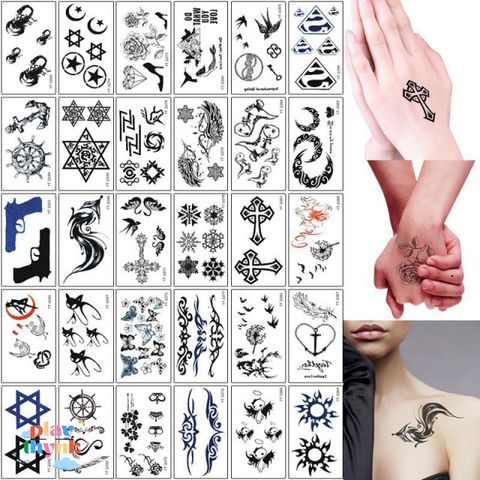 Combo 150 Mẫu Hình Xăm Dán Ngẫu Nhiên - Tatoo Độc Đáo Dễ Dàng Sử Dụng, Không Đau, Không Kích Ứng Da