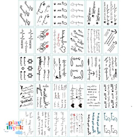 Combo 150 Mẫu Hình Xăm Dán Ngẫu Nhiên - Tatoo Độc Đáo Dễ Dàng Sử Dụng, Không Đau, Không Kích Ứng Da
