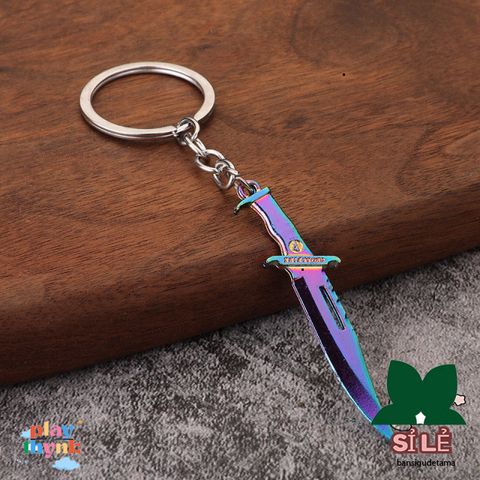 Móc Khóa Kim Loại Titan CS:GO - Hình Dáng Dao Bayonet, Falchion, Karambit, Bowie Zoro One Piece - Quà Tặng Game Thủ