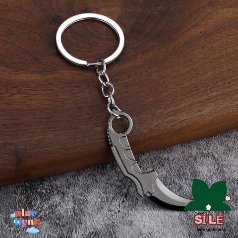 Móc Khóa Kim Loại Titan CS:GO - Hình Dáng Dao Bayonet, Falchion, Karambit, Bowie Zoro One Piece - Quà Tặng Game Thủ