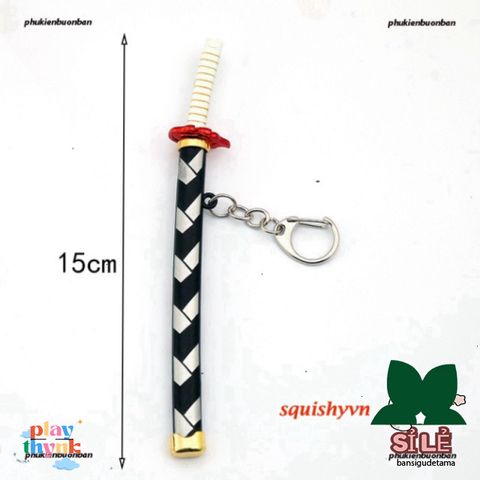Móc Khóa Kiếm Katana Kim Loại Zoro One Piece - Quà Tặng Fan Anime, Đồ Chơi Sưu Tầm Nhật Bản, An Toàn & Thời Thượng