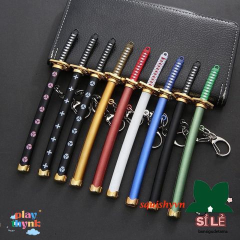 Móc Khóa Kiếm Katana Zoro One Piece - Phụ Kiện Thời Trang Anime Bằng Hợp Kim Không Gỉ 16cm, Quà Tặng Độc Đáo