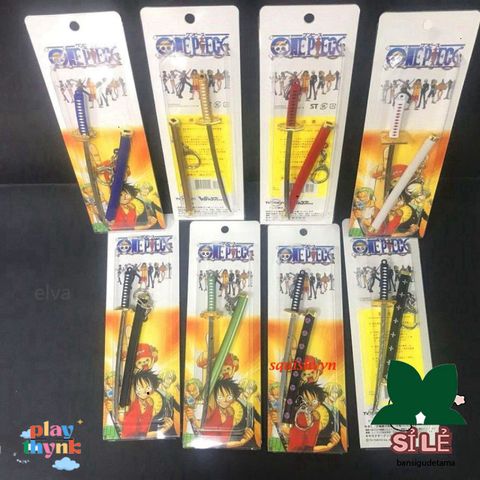 Móc Khóa Kiếm Katana Zoro One Piece - Phụ Kiện Thời Trang Anime Bằng Hợp Kim Không Gỉ 16cm, Quà Tặng Độc Đáo