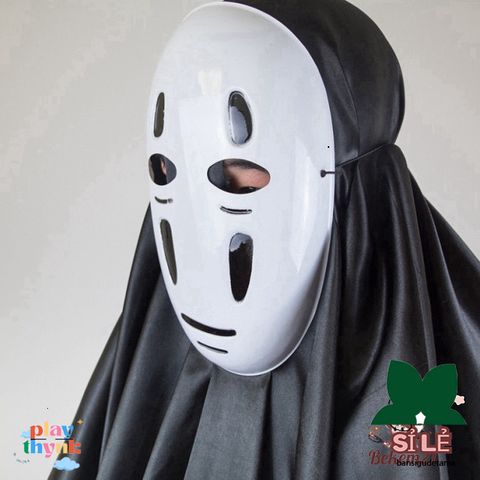 Bộ Cosplay Vô Diện Gồm Áo Choàng Đen Huyền Bí, Mặt Nạ & Găng Tay - Perfect Cho Anime Fan và Sự Kiện Hóa Trang