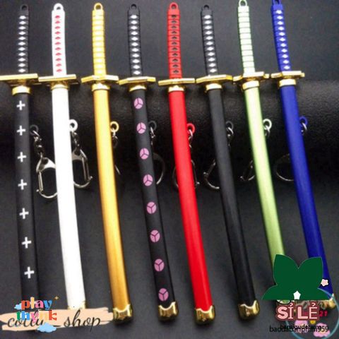 Móc Khóa Kiếm Katana Zoro Law One Piece Kim Loại Chống Gỉ 16cm - Phụ Kiện Anime Nhật Bản Độc Đáo, Quà Tặng Tuyệt Vời