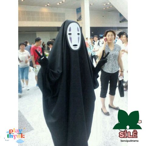Trang phục Cosplay Vô Diện Kaonashi từ SPIRITED AWAY - Bộ đồ hóa trang cho trẻ em và người lớn kèm mặt nạ trắng