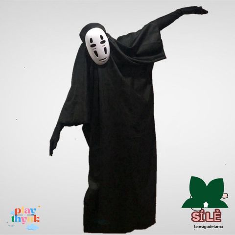 Trang phục Cosplay Vô Diện Kaonashi từ SPIRITED AWAY - Bộ đồ hóa trang cho trẻ em và người lớn kèm mặt nạ trắng