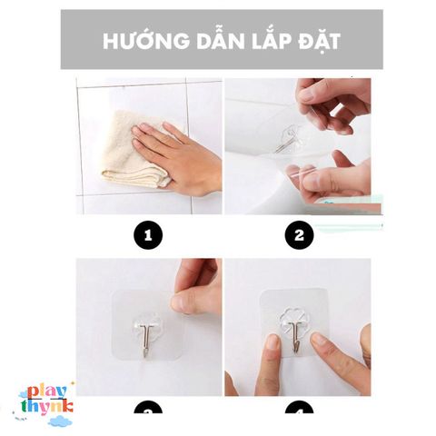 Combo 50 Móc Treo Dán Tường Siêu Bền - Chịu Lực 10kg, Thiết Kế Hoa Xinh Xắn - Dùng Trong Nhà Bếp & Phòng Tắm