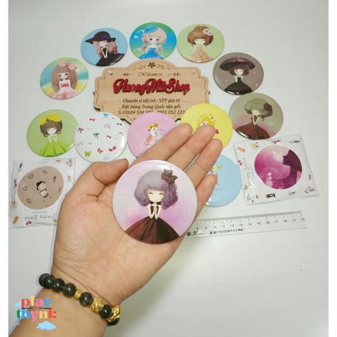 Bộ 100 Gương Mini Dễ Thương Gudetama - Kính Lúp Trang Điểm Đáng Yêu, Mix Mẫu Ngẫu Nhiên, Quà Tặng Thú Vị